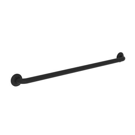 Newport Brass 39" L, Two Post, Solid Brass, 36" Grab Bar in Flat Black, Flat Black 1200-3936/56